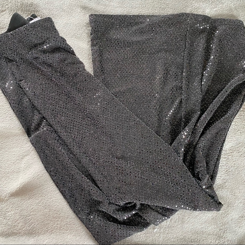 dark sparkly mesh pants